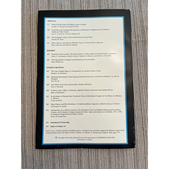 LATIN AMERICAN ANTIQUITY Journal - 4 Issues from 2003-2005 - SAA Archeology - Picture 9 of 10